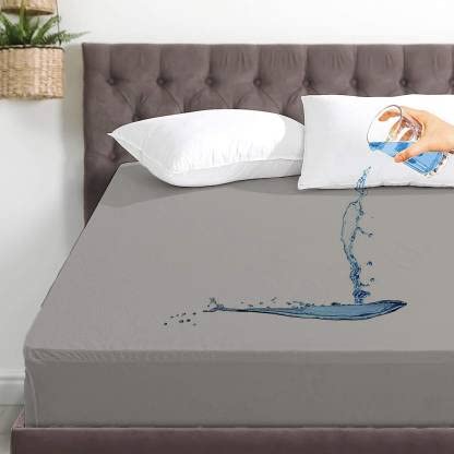 Cultiver Cotton Terry Encasement, Hypoallergenic Vinyl-Free Waterproof Ultra Soft Double Bed Cooling Mattress Protector with Deep Pocket Skirt Fit 10 Inch (Grey, 72x78 Inches)-picture-21