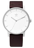 Gehäusedurchmesser: 40 mm District_L1 Genuine Leather Strap, 20mm Width (37mm) - Silver/Brown