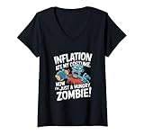 Photo Gallery donna inflation ate my halloween costume divertente zombie costume maglietta con collo a v Photo Gallery donna inflation ate my halloween costume divertente zombie costume maglietta con collo a v