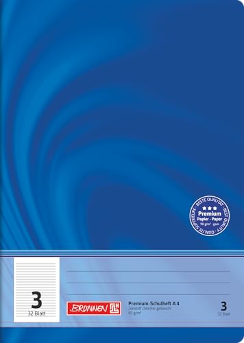 Brunnen 104440302 Premium-Schulheft DIN A4 32 Blatt Doppelheft