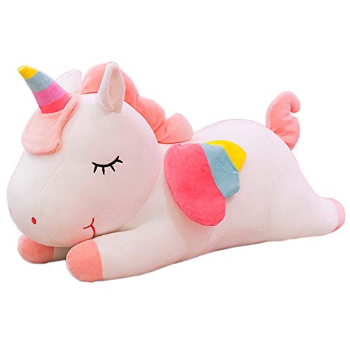 FeiWen Juguete Peluche de Unicornio De Peluche Suave Unicornio Ni�os Unicornio Regalo de Cumplea�os para Ni�os (40cm) (Blanco 40cm)
