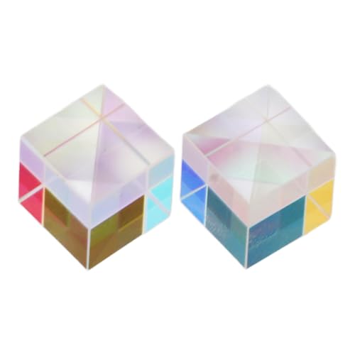 Respicefinem 2Pcs Optical Glass Prism Mini Fantastic Refraction Smoothing Educational RGB Dispersion Prism Ideal for Teaching Photography Science Experiments and Decoration