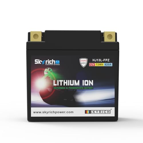 Skyrich HJ13-FPZ Lithium Motorcycle LiFePO4 Battery,12V 6Ah 420A, CRF1100L AFRICA TWIN,31500-MLN-E020-M1, 31500-MLN-H011-M1,Genuine OEM Part,Adventure,Powersports