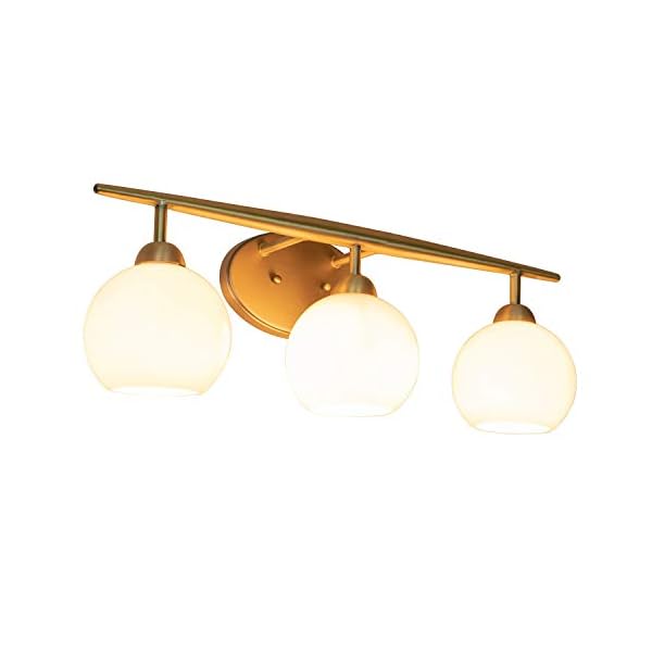 Decor Therapy Michael Milchglas 3 Schminklicht, goldfarben – Bild 5