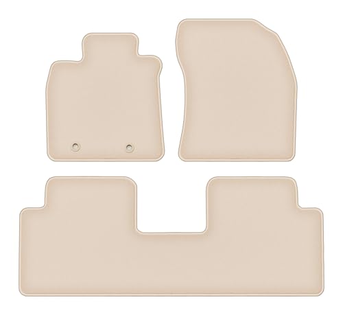 Tapis auto en velours beige idéal pour les voyages en Toyota Avensis III