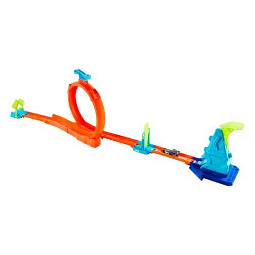 Image of Hot Wheels Toy Car Track Set, Build a Stunting Circuit with a Loop or Jump, Includes Die-Cast Vehicle & Speed Snap Track System (Styles May Vary)