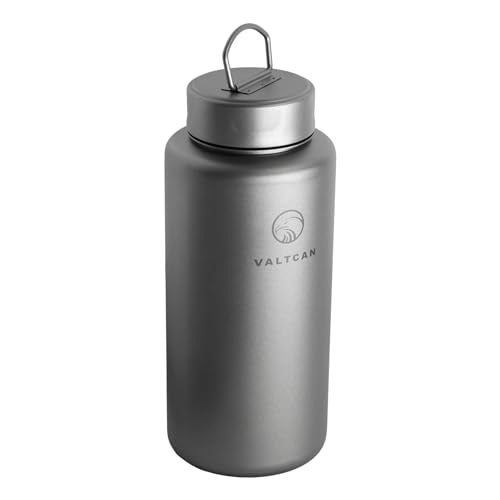 Valtcan Titanium Water Bottle EndurePro 1000ml 34oz 219 Grams Ultralight Pot Wide Mouth Sports Hiking and Camping Trail Heatable on Open Flames for Gym Workout 1.1 Quart - Image 5