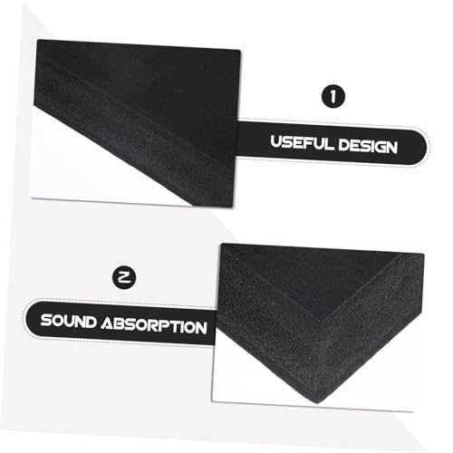 Abaodam 4pcs almohadillas insonorizantes de espuma para paneles acústicos para estudios de grabación miniatura 3