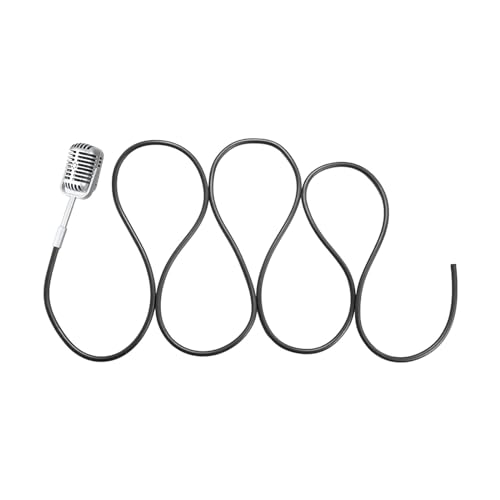 Simulation microphone suspendu argenté accessoire décor pour studio photo