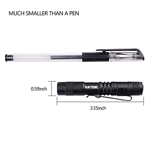 Hatori YM-161015-CFD-JGV Led Mini Flashlight, Bright Small Handheld Pocket Flashlights Tactical High Lumens Pen Light thumb #6