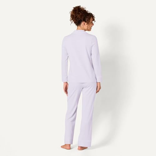 Image of Amazon Essentials Women's Long Sleeve Cotton Modal Pajama Set, Loungewear with Full-Length Bottom
