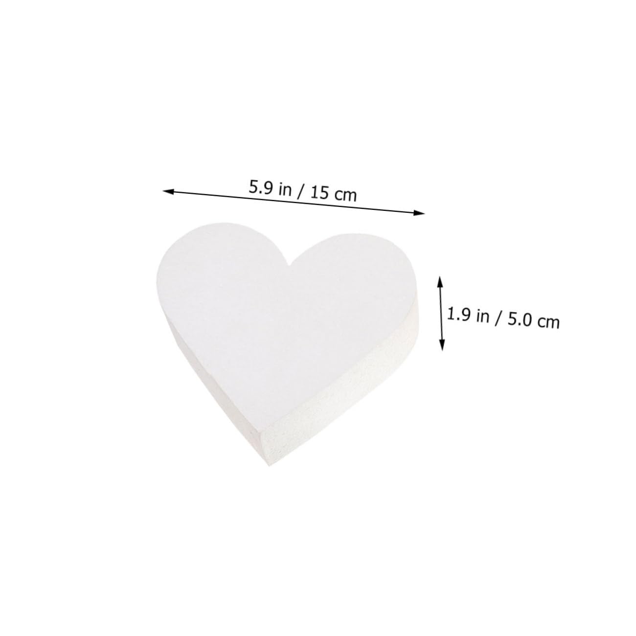 Alipis 2pièces Modèle De Gâteau Cœur Lot de Dummies Réutilisables Mousse pour Pratique De Décoration De Gâteaux Accessoire De Mariage Et Fête De Haut De Hauteur