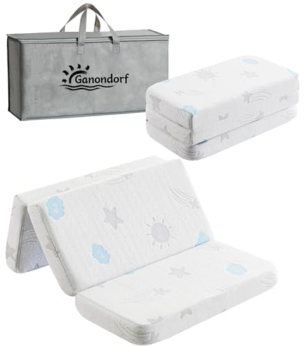 Image of Ganondorf 38 inchX26 inch Trifold Pack and Play Mattress Pack N Play Mattress Dual-Sided Memory Foam Baby Mattress Pad