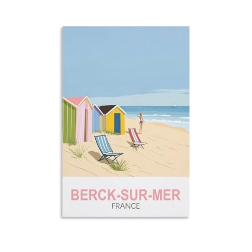 CLFMHNAS Berck-sur-mer Affiche de voyage vintage France 20 x 30 cm
