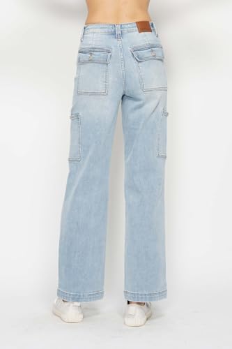 Judy Blue Women's High Waist Straight Cargo Jeans3