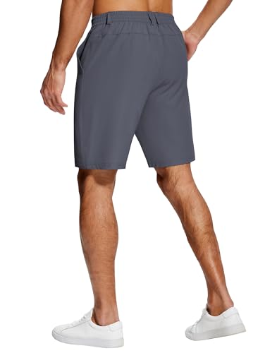 Mens Stretch Dress Shorts 9 Inch Lightweight Quick Dry Hiking Golf Shorts for Men Casual Outdoor Work 3 Pockets2