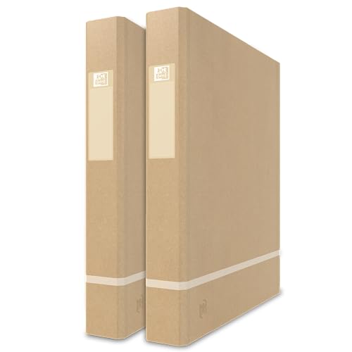 Classeurs A4 Oxford beige 2 anneaux parfaits pour le bureau à la maison