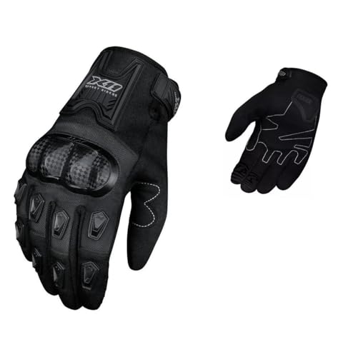 Luva X11 Blackout Motoqueiro Moto Motociclista Proteção (G, Preto Masculina)