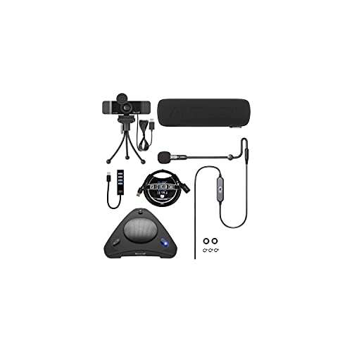 Antlion Audio ModMic USB接続可能ノイズキャンセリングマイクバンドル Blucoil 1080p USBウェブカメラ Windows & Mac用 USB会議スピーカーフォン USB-A ミニハブと3フィートのUSB延長ケーブル