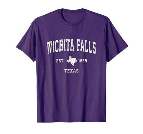 Wichita Falls Texas TX Vintage Athletic Sports Design T-Shirt