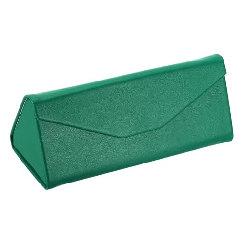 Image of PATIKIL Foldable Glasses Case, Triangle Magnetic Sunglasses Organizer Case PU Leather Hard Eyeglass Case (1 Pcs)