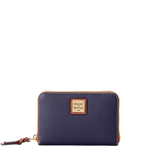 Dooney & Bourke Wallet, Pebble Grain Medium Zip Around Wallet - Midnight Blue #TOP17