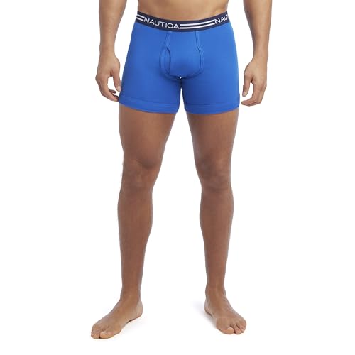 Nautica Men's Classic Cotton Boxer Brief Multi Pack2
