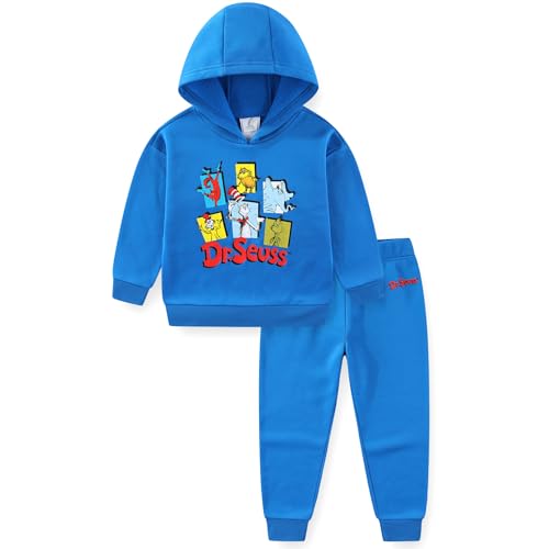 Image of Dr. Seuss Cat in the Hat Boys Hoodie and Pants Set for Toddler to Big Kids