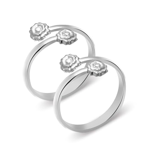 Image of 925 Sterling Silver Peacock Design Toe Ring for Women and Girls | Polish Adjustable Toe Bichiya | Adjustable