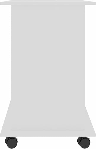 Miniatura 6 de Tidyard Escritorio para computadora con bandeja para teclado y torre de CPU, estación de trabajo con ruedas de madera de ingeniería, muebles de