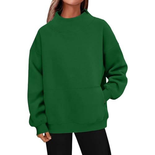 Suéter de manga larga informal para mujer y hombre con cuello redondo y bolsillos suaves
