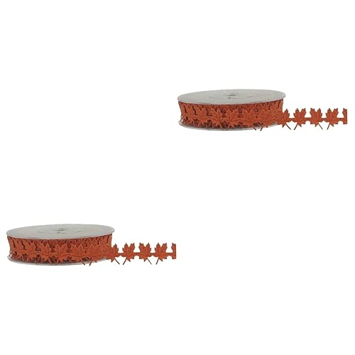 Cinta decorativa de hojas de arce para manualidades y envolver regalos de Navidad