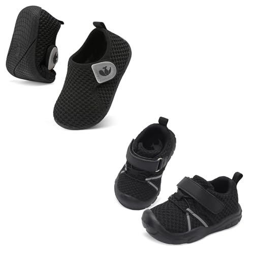 FEETCITY Toddler First Walking Shoes Slip On Toddler Tennis Shoes Boys Girsl Kids Sports Sneakers