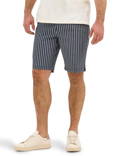 Lee Extreme Motion Herren-Shorts, Flache Vorderseite, Mood Indigo-Streifen, 49 – Ansicht 1