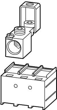Terminales de túnel NZM1-4-XKA de 4 polos Eaton para interruptor automático NZML