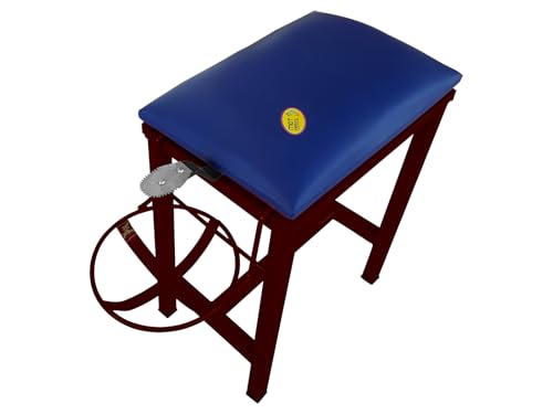 Image of Coconut Scraper Cum Stool 2 in 1 Foldable Blade and Plate Holder Chirava (Cushion Stool Iron, Brown)