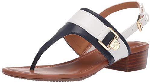 Tommy Hilfiger Women's Block Heel Sandal Navy 8 M US