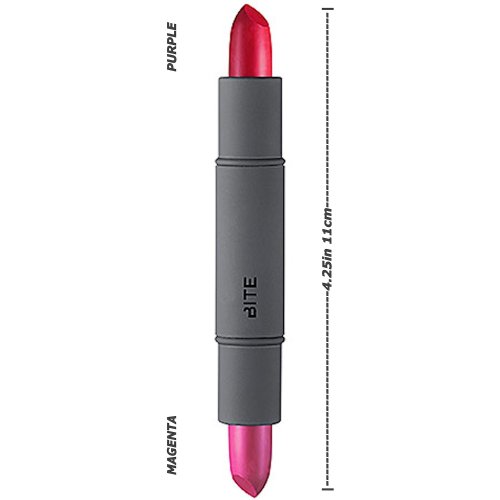 Bite Beauty Luminous Crème Lipstick Duo Vivid - Palomino (vibrant magenta) / Violet (vibrant purple)