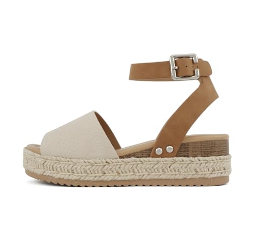 Image of Soda Little Kids /Children /Girls Topic-IIS Espadrille Flatform Wedge Open Toe Sandals