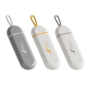 BLSYHDH 3-packs Pillenorganizer, Draagbaar Pillendoosje Om Medicijnen in Te Bewaren 3 Grote Aparte Compartimenten Reis-vochtbestendig Pillendoosjes voor Tabletten Vitaminen Levertraansupplementen