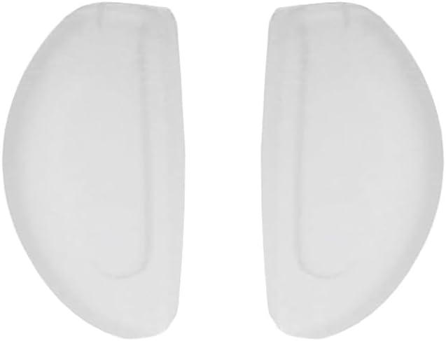 QYAJS 2 pares de almohadillas nasales de repuesto para gafas, almohadillas de silicona para la nariz, 2 pares de lentes de sol, Blanco
