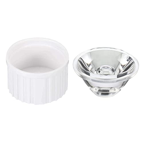 Image of PATIKIL 20mm LED Lens 20 Degree with Plastic Holder, 8 Set Acrylic Optical Lenses for 1W 3W High Power LED Light, White /Transparent