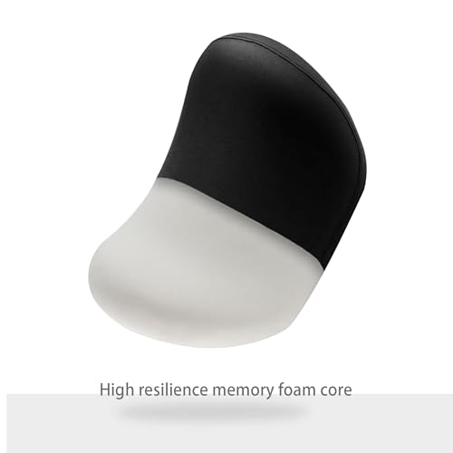 Forbell Memory Foam Auto Nackenkissen Kopfstütze Auto Kissen, C-förmiges Nackenstütze Auto Kopfkissen für Fahrer und Beifahrer(schwarz)