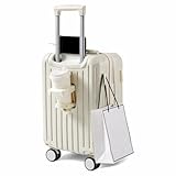 WYDEAZ Maleta Cabina 52x34x22 cm Equipaje de Mano Rígido con Portavasos y Soporte para Móvil, Gancho para Bolsas y Doble Cerradura