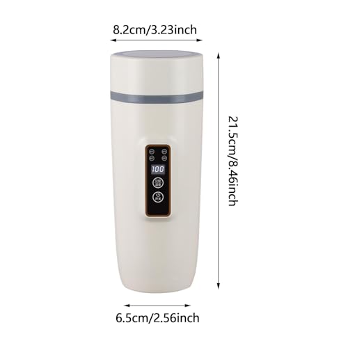 Tetera eléctrica portátil para auto 12V blanca miniatura 3