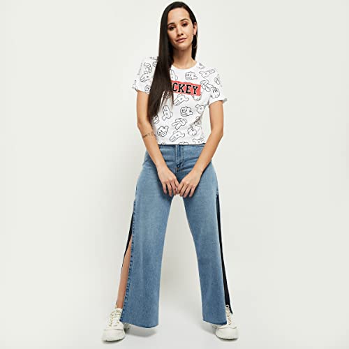 Image of Max Women Printed Round Neck Regular Fit T-Shirt