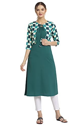 Image of ALC Creation Women's Crepe Printed A-Line Kurti