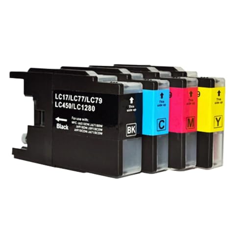 Pack de 4 cartouches d'encre jet d'encre LC1280 pour imprimante MFC Series