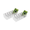 BranQ - Home essential Kruidenhouder, keukenorganizer, set van 2 stuks, transparant, BPA-vrij, kunststof PP, 30,7 x 11,3 x 8 cm (l x b x h) 5901098048903