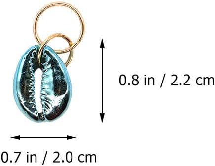 Miniatura 2 de EXCEART Accesorios para rastas, 13 unidades, anillos de joyería para el cabello, clip, concha, rastas de joyería, cuentas de metal, anillos de pelo